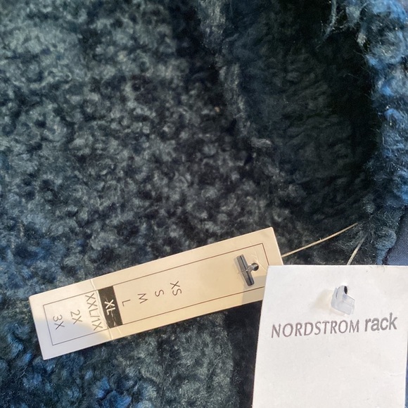 Halogen navy blue reversible hooded teddy bear jacket size XL NWT - Picture 12 of 12